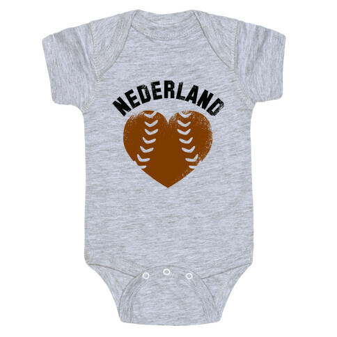 Nederland Baseball Love (Baseball Tee) Baby One-Piece