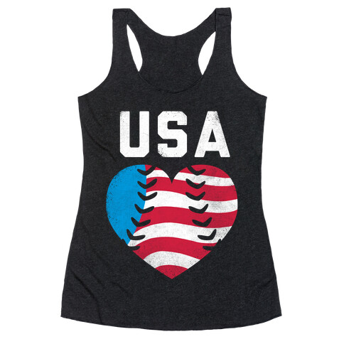 USA Baseball Love (Tank) Racerback Tank Top