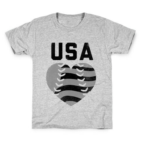 USA Baseball Love (Baseball Tee) Kids T-Shirt