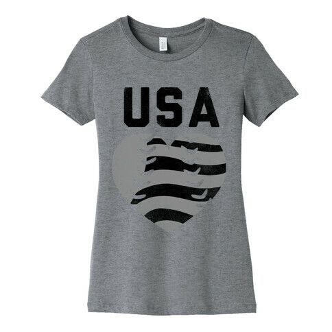 USA Baseball Love (Baseball Tee) Womens T-Shirt