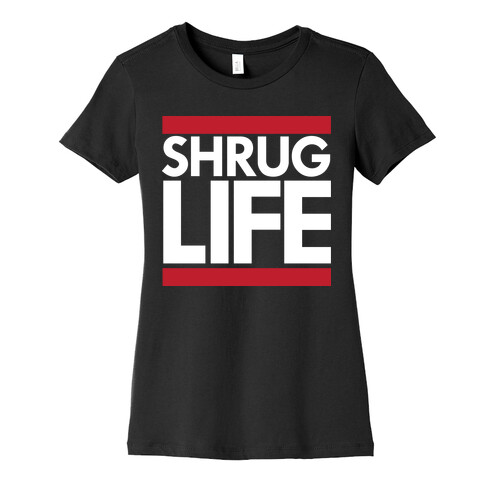 Shrug Life (Black Tank) Womens T-Shirt