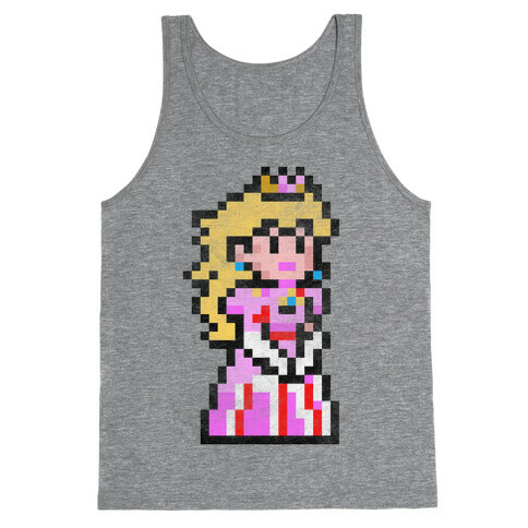 Princess Peach 8-Bit Parody Tank Top