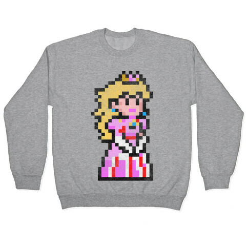 Princess Peach 8-Bit Parody Pullover
