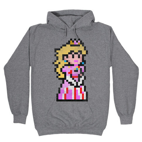 Princess Peach 8-Bit Parody Hooded Sweatshirt