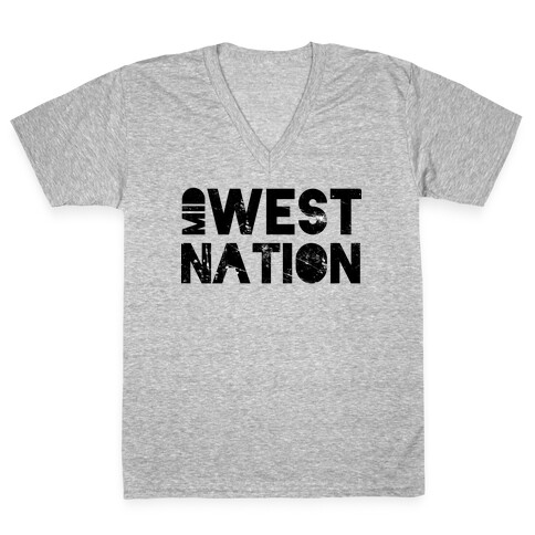 Mid West Nation V-Neck Tee Shirt