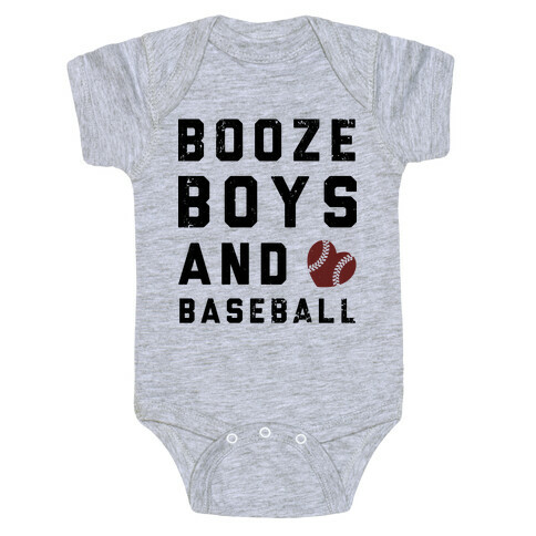 Booze, Boys, & Baseball Baby One-Piece