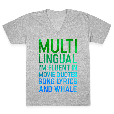 Multilingual V-Neck Tee Shirt