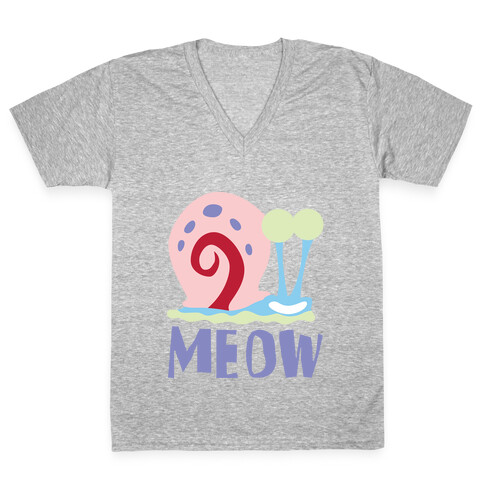 Meow V-Neck Tee Shirt
