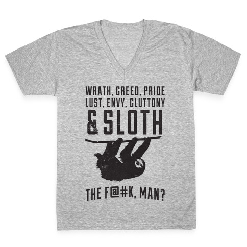 Deadly Sins (Athletic Tee) V-Neck Tee Shirt