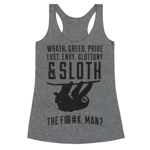 Deadly Sins (Athletic Tee) Racerback Tank Top