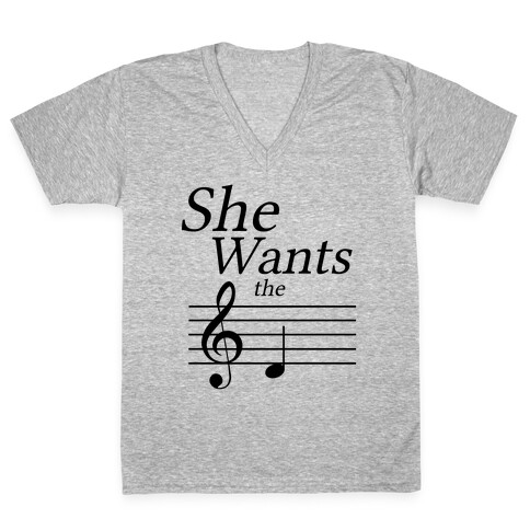 She Wants the D V-Neck Tee Shirt