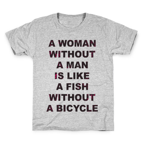 Woman Without Man Kids T-Shirt