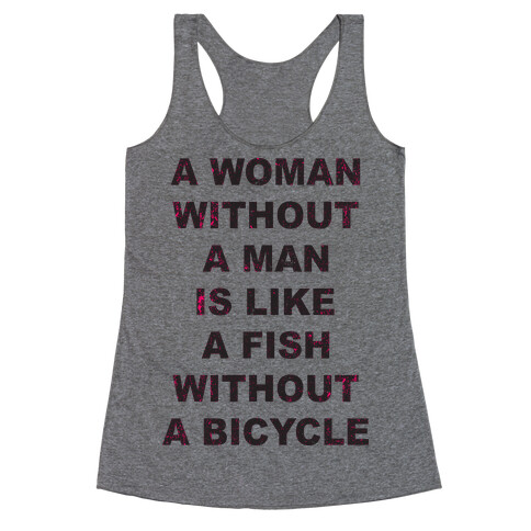 Woman Without Man Racerback Tank Top