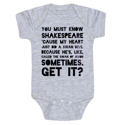 You Must Know Shakespeare Baby One-Piece