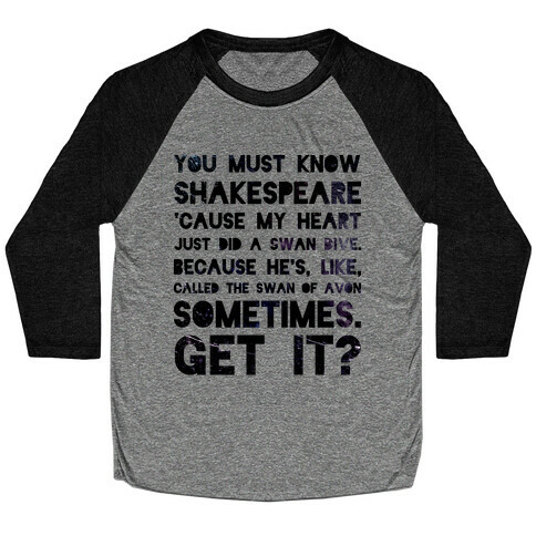 You Must Know Shakespeare Baseball Tee