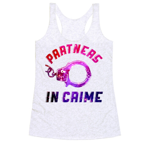 Partners in Crime A (Hoodie) Racerback Tank Top