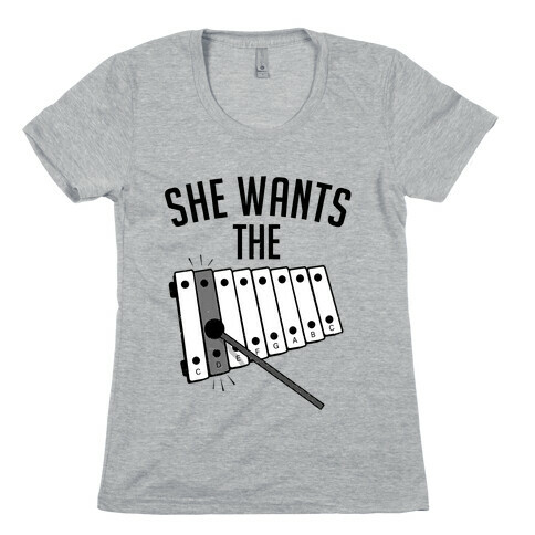 She Wants the D (halftone) Womens T-Shirt