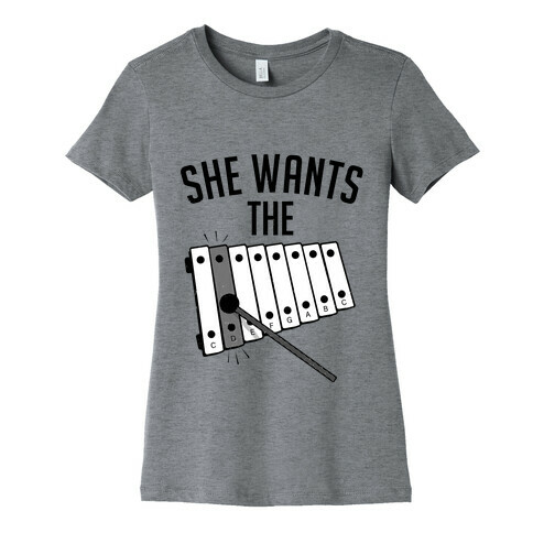 She Wants the D (halftone) Womens T-Shirt