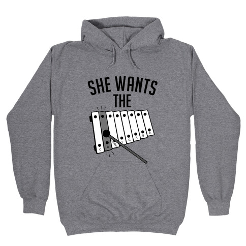 She Wants the D (halftone) Hooded Sweatshirt