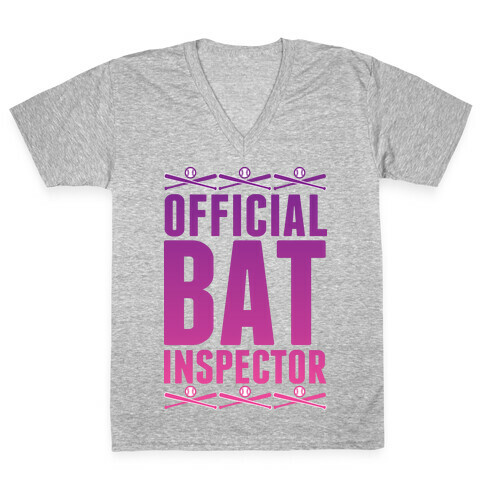 Official Bat Inspector  V-Neck Tee Shirt