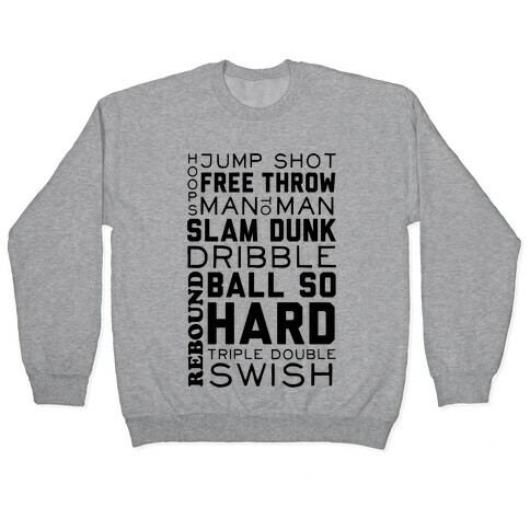 Basketball Typographic Pullover
