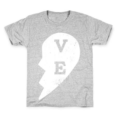 Love "ve" Couples Shirt Kids T-Shirt