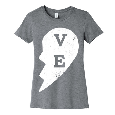 Love "ve" Couples Shirt Womens T-Shirt