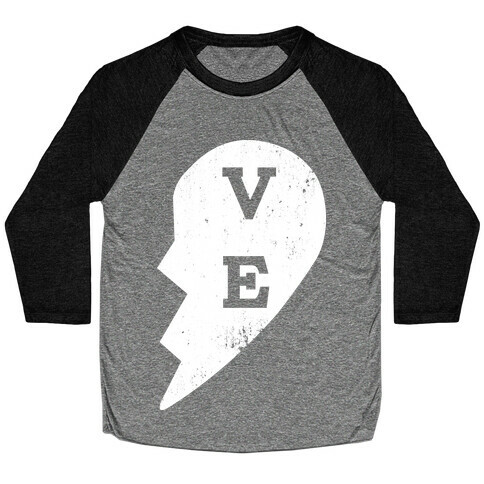 Love "ve" Couples Shirt Baseball Tee