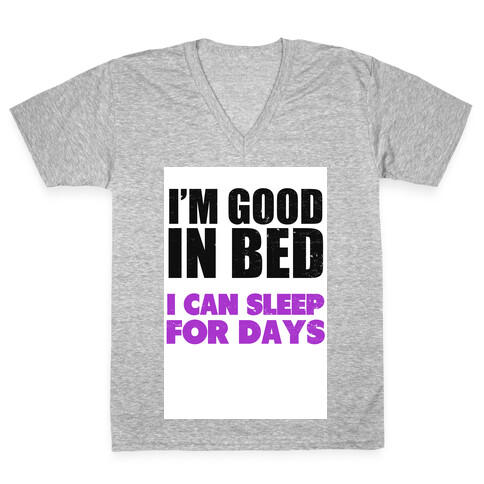 Good in Bed (Vintage) V-Neck Tee Shirt