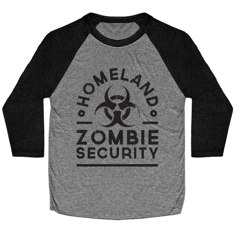 Homeland Zombie Security Baseball Tee