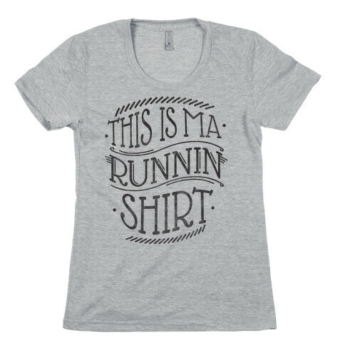 Running Shirt (Grey) Womens T-Shirt