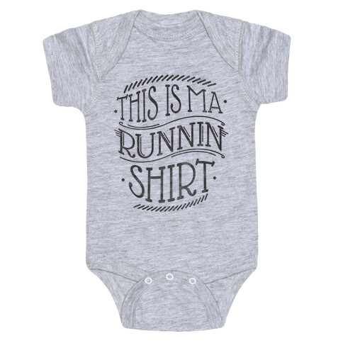 Running Shirt (Grey) Baby One-Piece