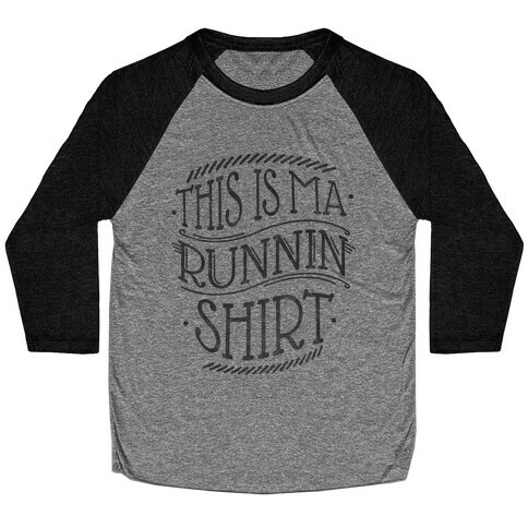 Running Shirt (Grey) Baseball Tee