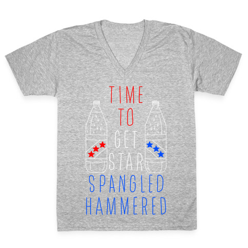 Time To Get Star Spangled Hammered (Forty Edition) V-Neck Tee Shirt