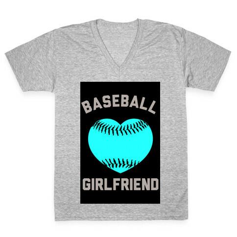 Baseball Girlfriend V-Neck Tee Shirt