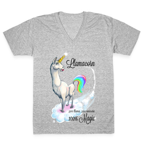 Llamacorn V-Neck Tee Shirt
