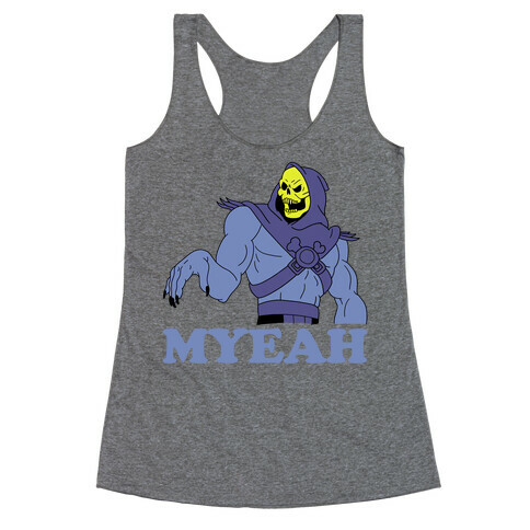 What's Goin' On? Couples Shirt (Skeletor) Racerback Tank Top