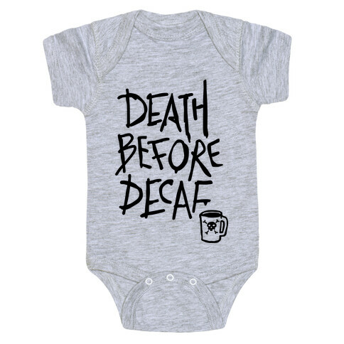 Death Before Decaf (Tank) Baby One-Piece