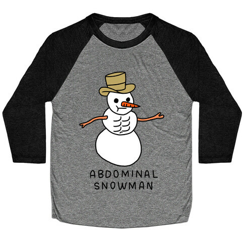 Abdominal Snowman Baseball Tee