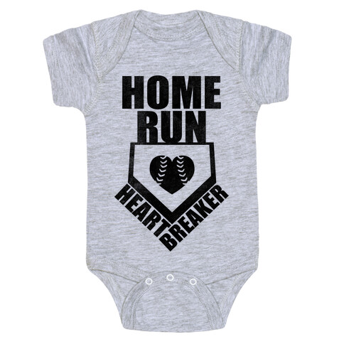 Home Run Heartbreaker (Baseball Tee) Baby One-Piece