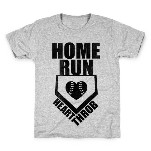 Home Run Heart Throb (Baseball Tee) Kids T-Shirt