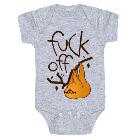 F*** Off Sloth (color) Baby One-Piece