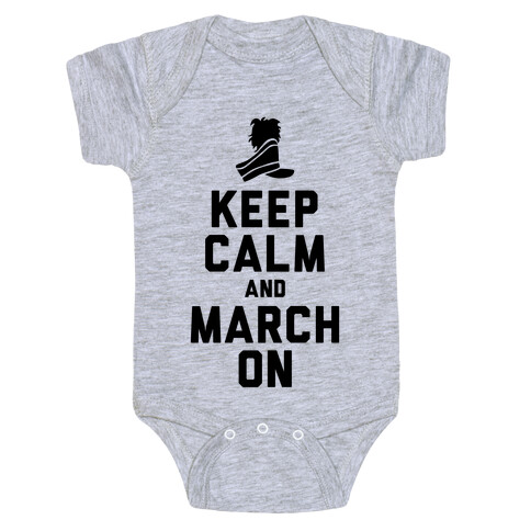 Keep Calm and March On (Tank) Baby One-Piece
