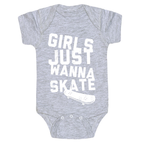 Girls Just Wanna Skate (Dark) Baby One-Piece