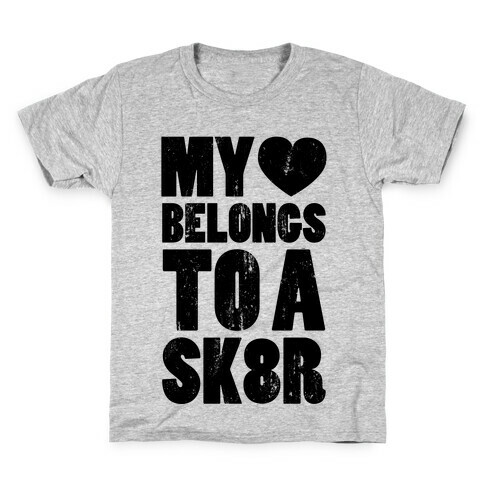 My Heart Belongs To a Skater (Baseball Tee) Kids T-Shirt