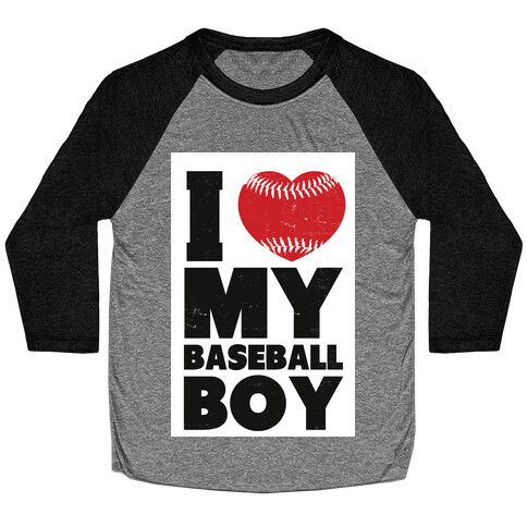 I Love My Baseball Boy Baseball Tee