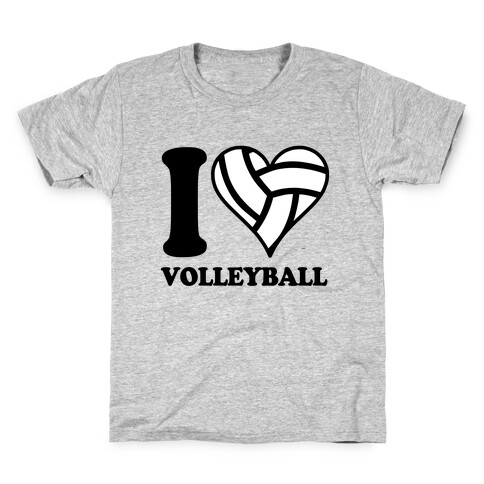 I Love Volleyball Kids T-Shirt