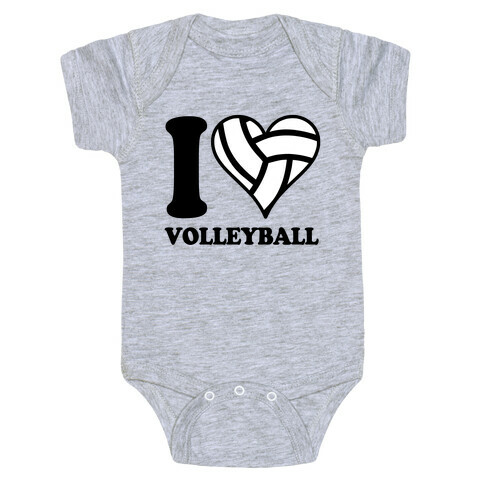 I Love Volleyball Baby One-Piece