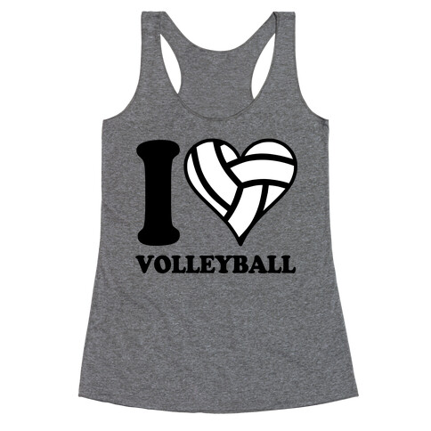 I Love Volleyball Racerback Tank Top