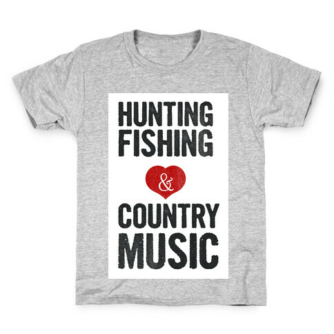 Hunting Fishing & Country Music (Womens) Kids T-Shirt